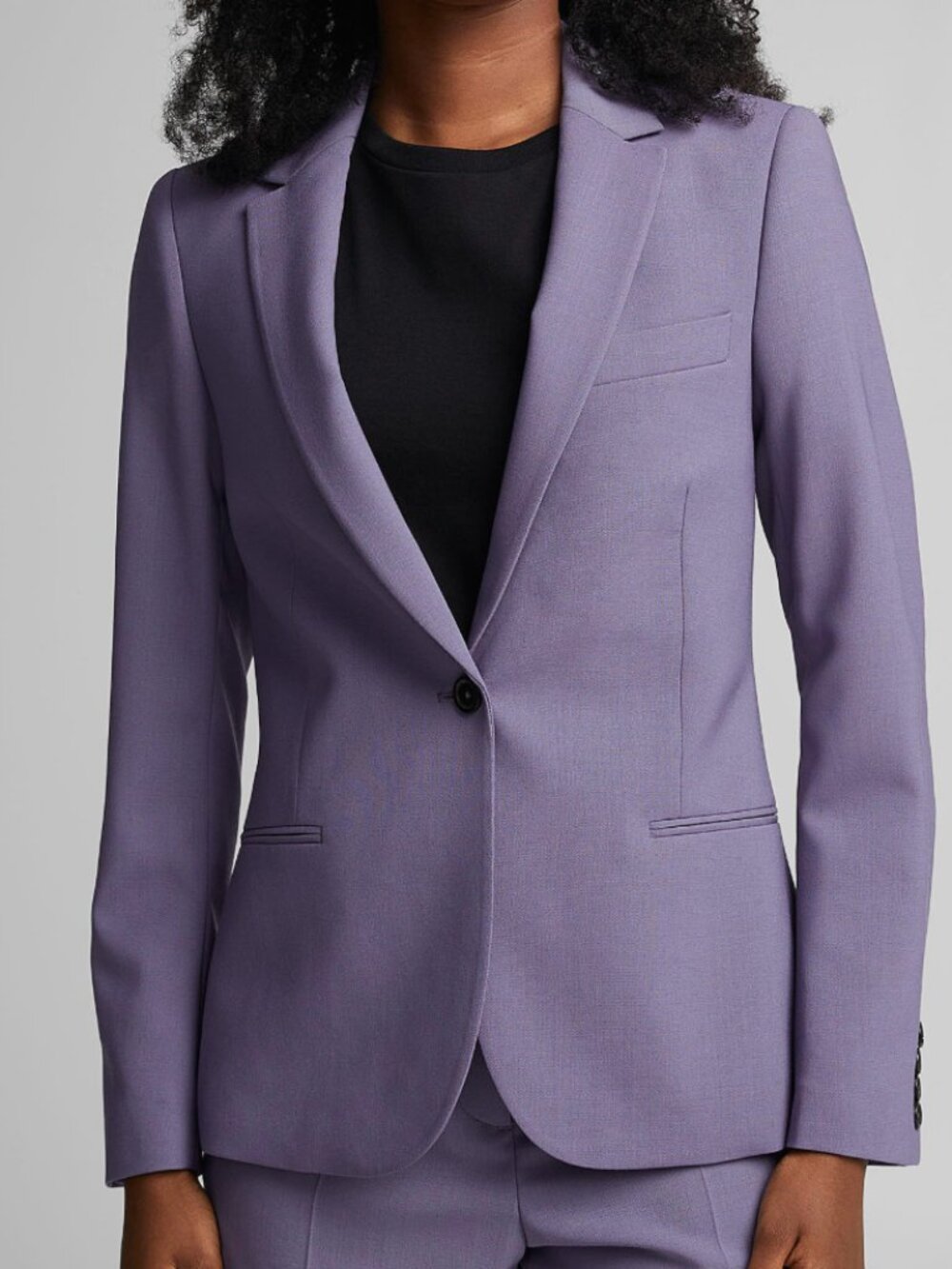 PS Paul Smith Lilac Purple Wool 1-Button Blazer Jacket